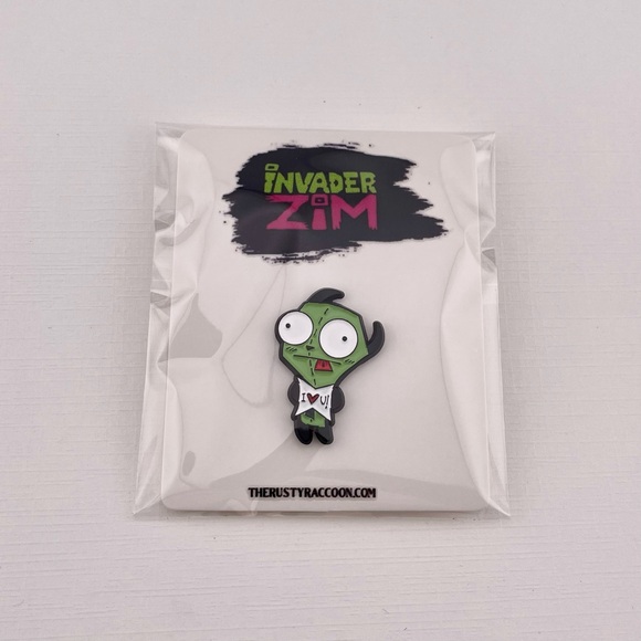 Gir I Love You Invader Zim Enamel Pin Approximately 1” - Picture 1 of 4